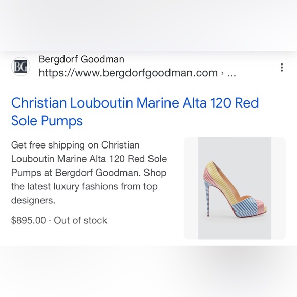 BRAND NEW- Never worn Christian Louboutin Marine Alta Patent Stripes Size:39.5 - Picture 4 of 12